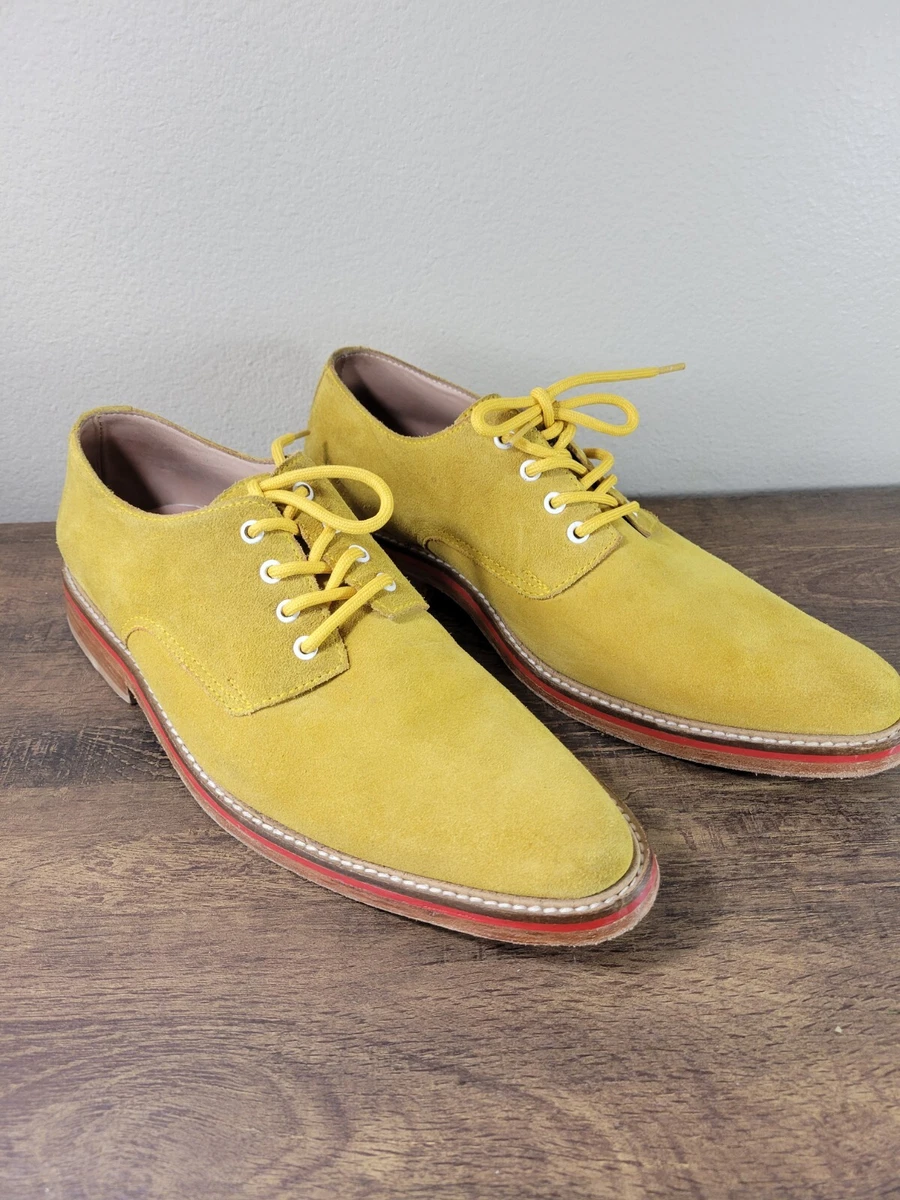 Clarks yellow cheap suede shoes
