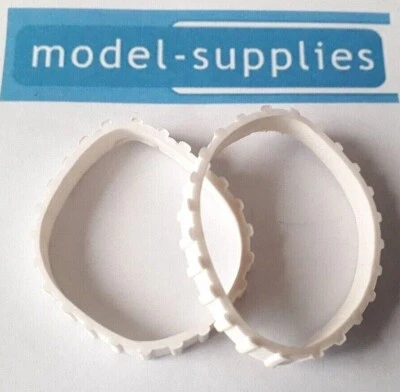 Matchbox - Reproduction pair of white rubber tracks for 35B Snow Trac Tractor