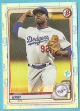 2020 Bowman First 1st Edition Baseball Josiah Gray Sky Blue Foil Refractor