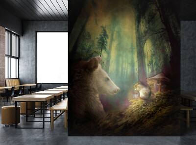 3D Wald Bär Maus C6070 Tapete Wandbild Fototapete Beth Sheridan Amy