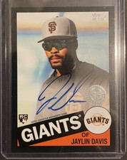 2020 Topps 1985 Baseball Black Jaylin Davis Rookie Auto #’d 197/199 RC Giants