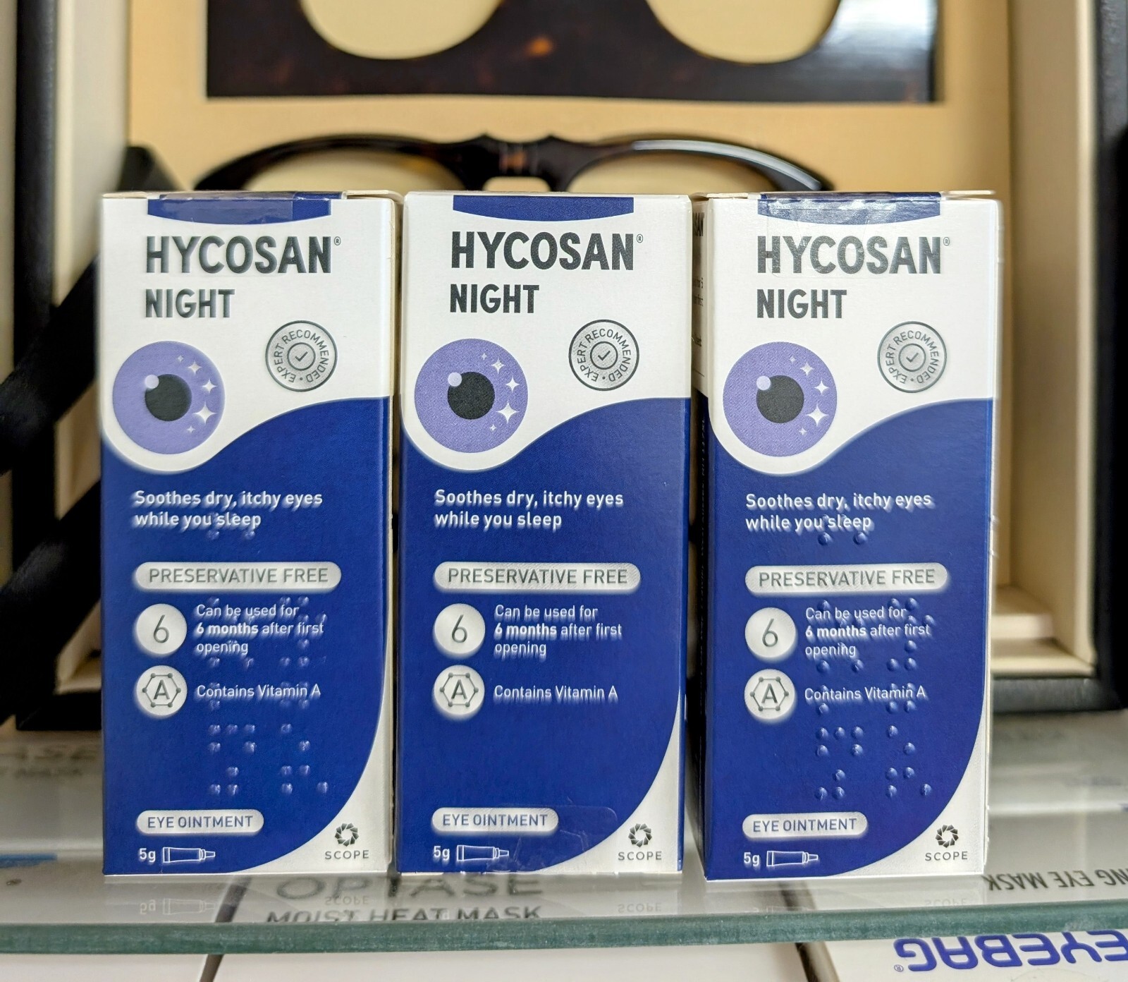3x Hycosan Night Ointment  Preservative-free Dry Eye Relief