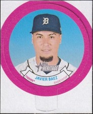 2022 Topps Heritage Hign Number 1973 Topps Candy Lids #HN2 - Javier Baez