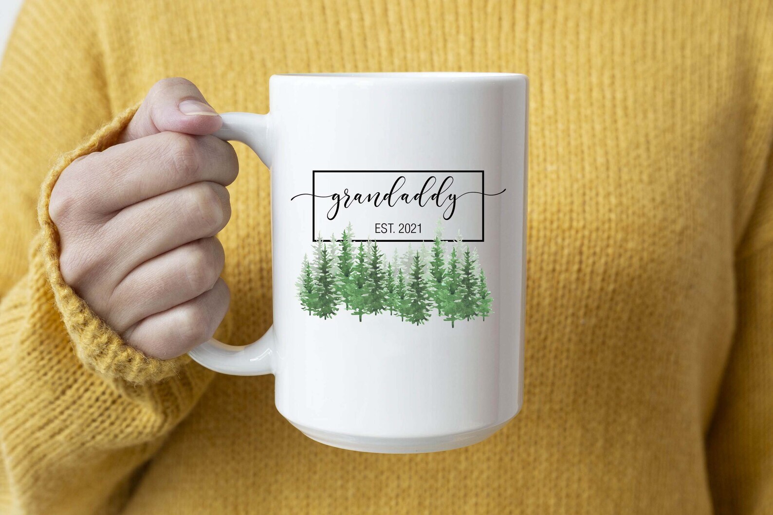 Grandaddy Est 2021 Mug Mug & Coaster Set Gift Grandaddy Coffee Mug For New