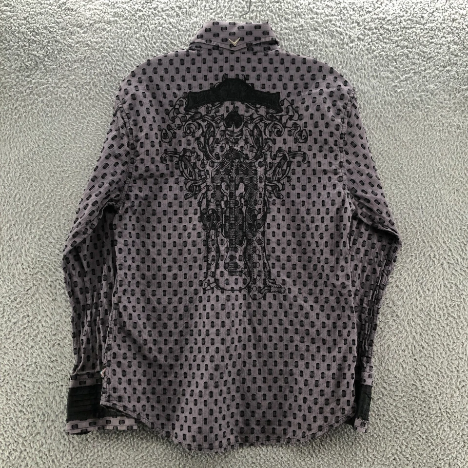 Camisa Fender Custom Shop Para Hombre Pequeña Abotonada Gris Puño Abatible Informal Manga Larga Foto 3 de 4