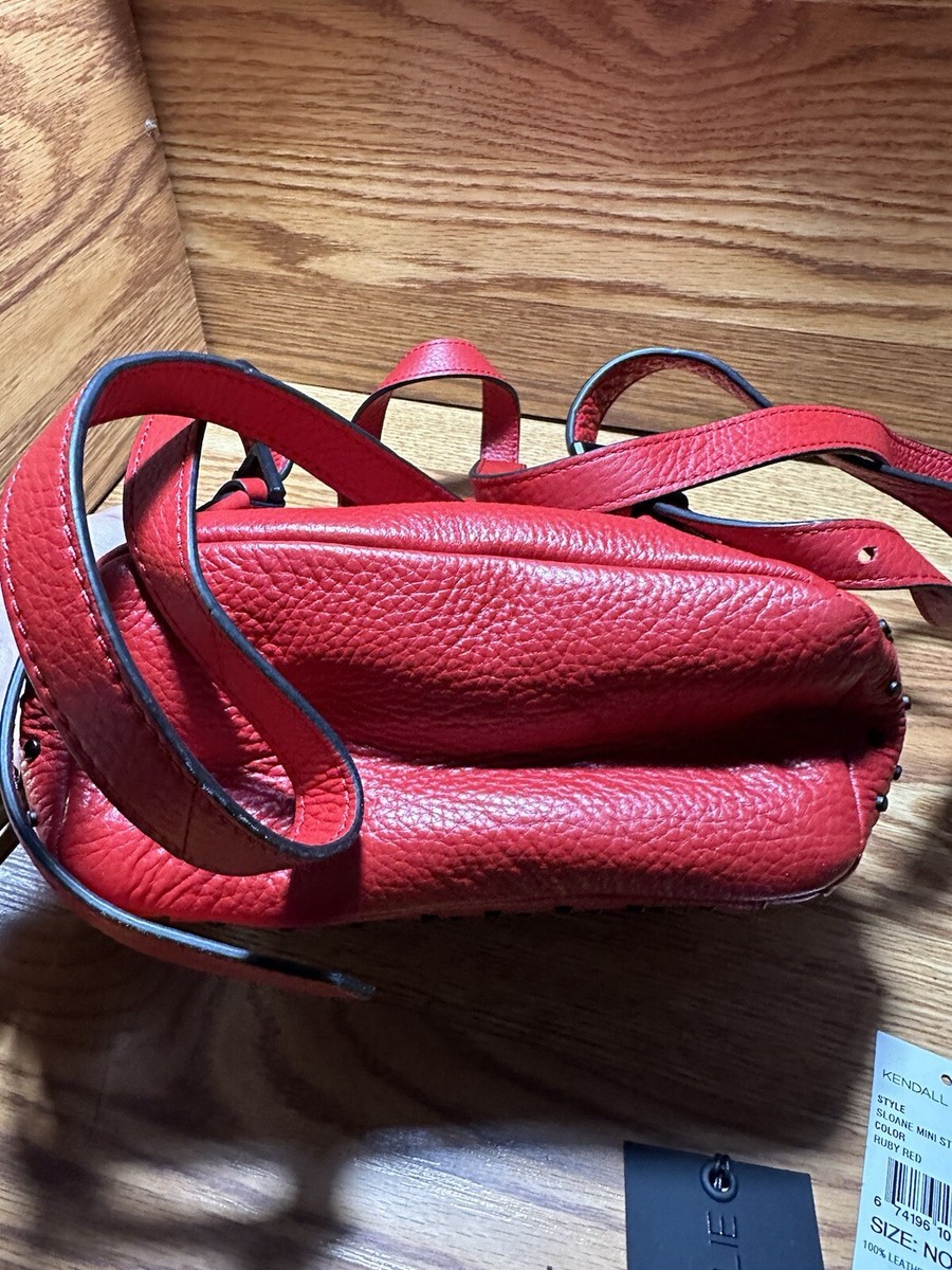 Rare HTF Kendall And Kylie Ruby Red Black Studded Mini Backpack Zip Around s-l400.jpg main image 4