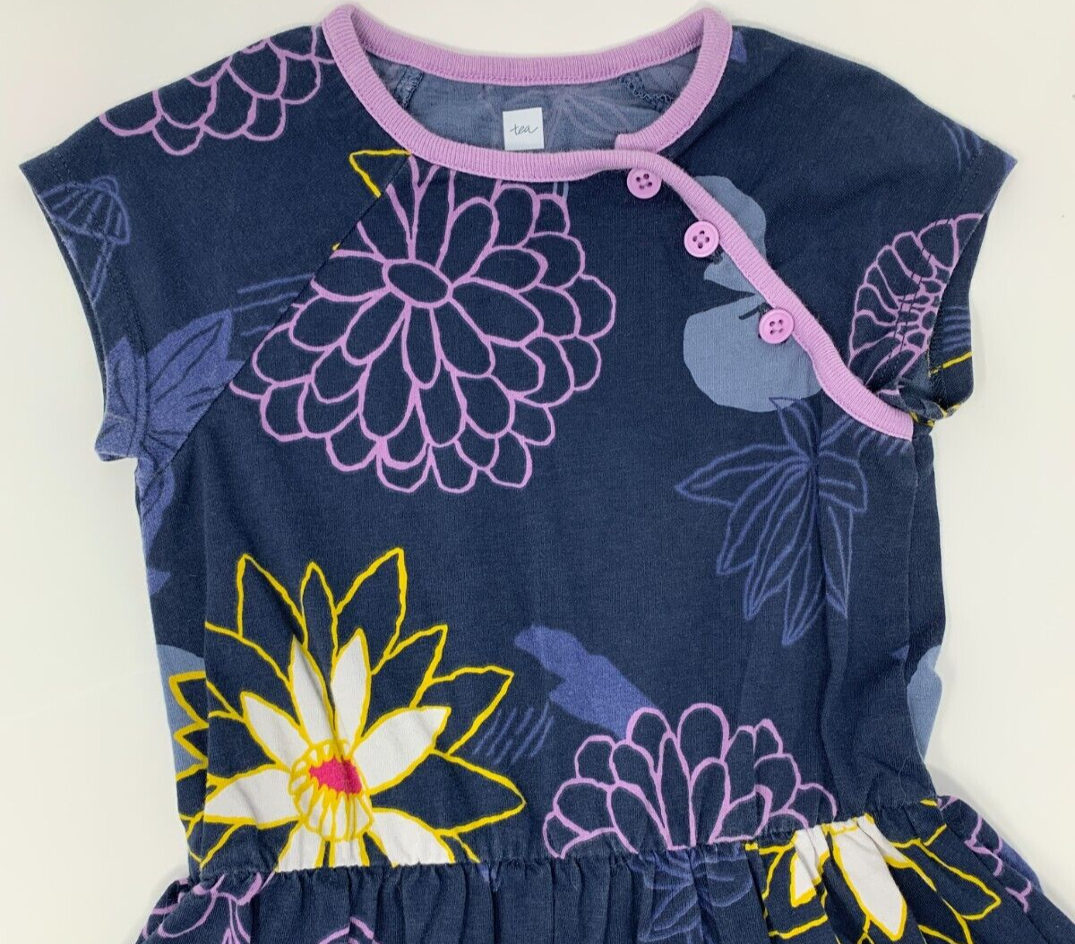 Robe Kimono Tea Collection Lilas Taille 18-24 Mois - Occasion Très Bon état, Manches Longues