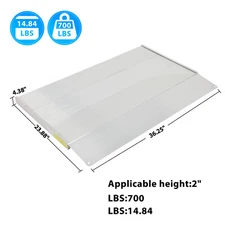 Aluminum 36" L X 24" W Ramp for Wheelchair for Home Steps,Threshold