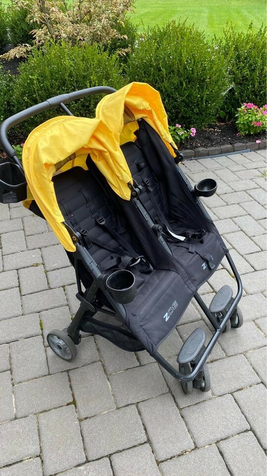 zoe double stroller rain cover