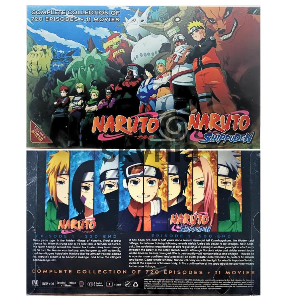 Naruto Shippuden Complete TV Series Vol.1-720 End + 11 Movies DVD
