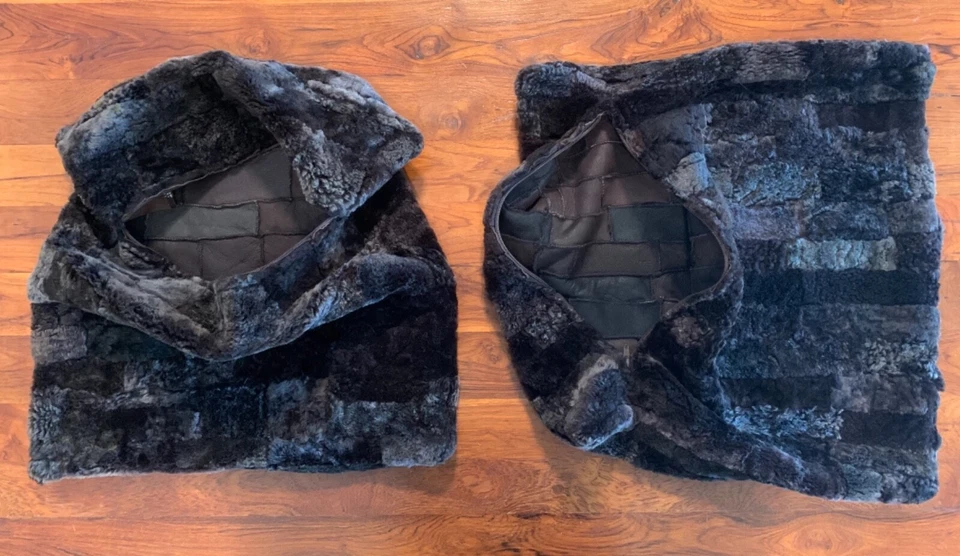 2 fundas de almohada 100 % genuinas piel de cordero piel de oveja piel de oveja marrón nevado Foto 3 de 4