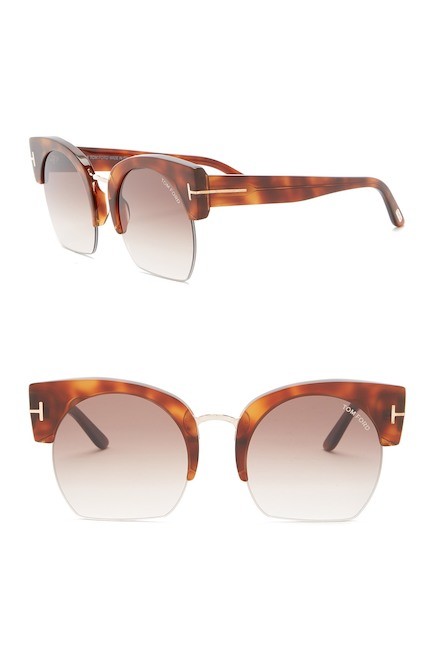 TOM FORD Savannah FT0552 Clubmaster Blonde Havana Sunglasses $460 NORDSTROM  | eBay