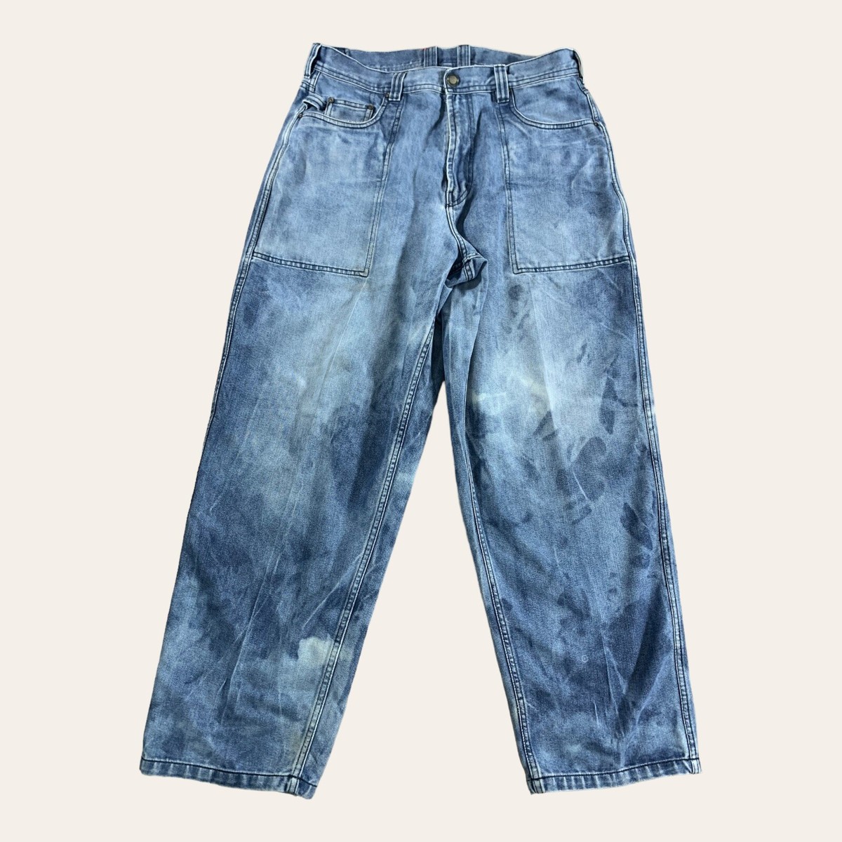 Skater Jeans Half Bleached Jeans Parasuco Jeans Mens 34x32