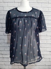 NWT Next Silky Floaty Wide Cape Sleeves Floral Print Top Size 16