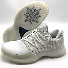 Adidas Originals Harden Vol. 1 J White Youth Basketball shoes BW1110 sz 3.5-5