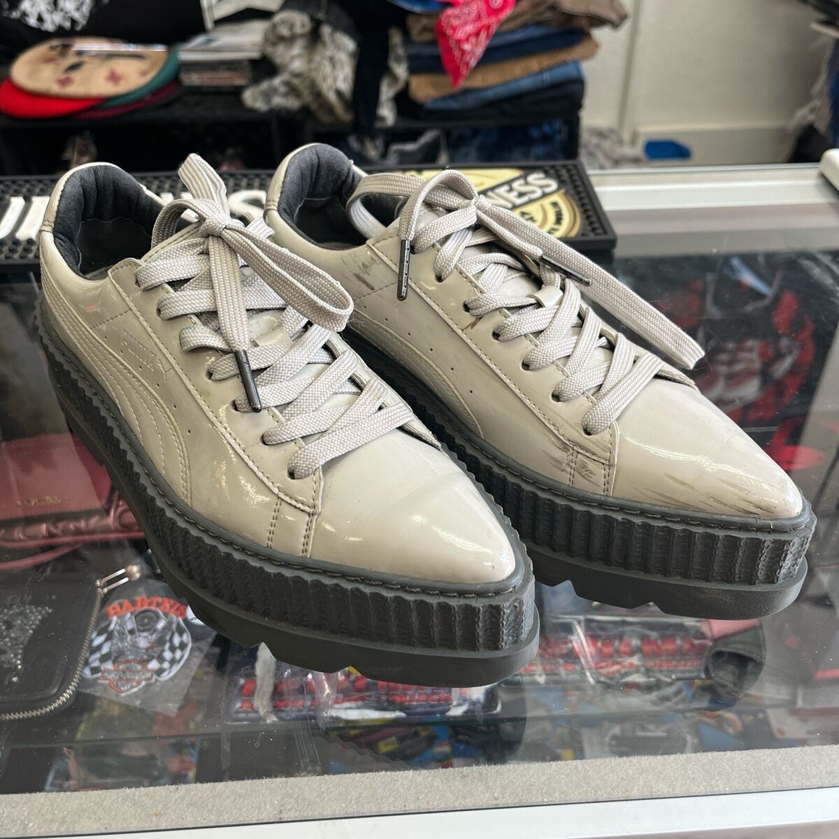 Puma X Fenty Rihanna Pointy Creeper Patent 36627002 Dove Puma X Fenty Rihanna Pointy Creeper Patent 36627002 Dove