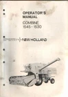 New Holland 1530 1545  Combine Operators Manual