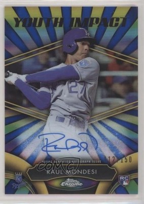 2016 Topps Chrome Youth Impact /150 Adalberto Mondesi Raul Jr Rookie Auto RC 0x1