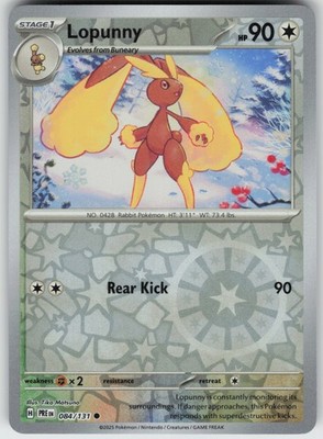Reverse Holo Lopunny 084/131 Common SV: Prismatic Evolutions NM