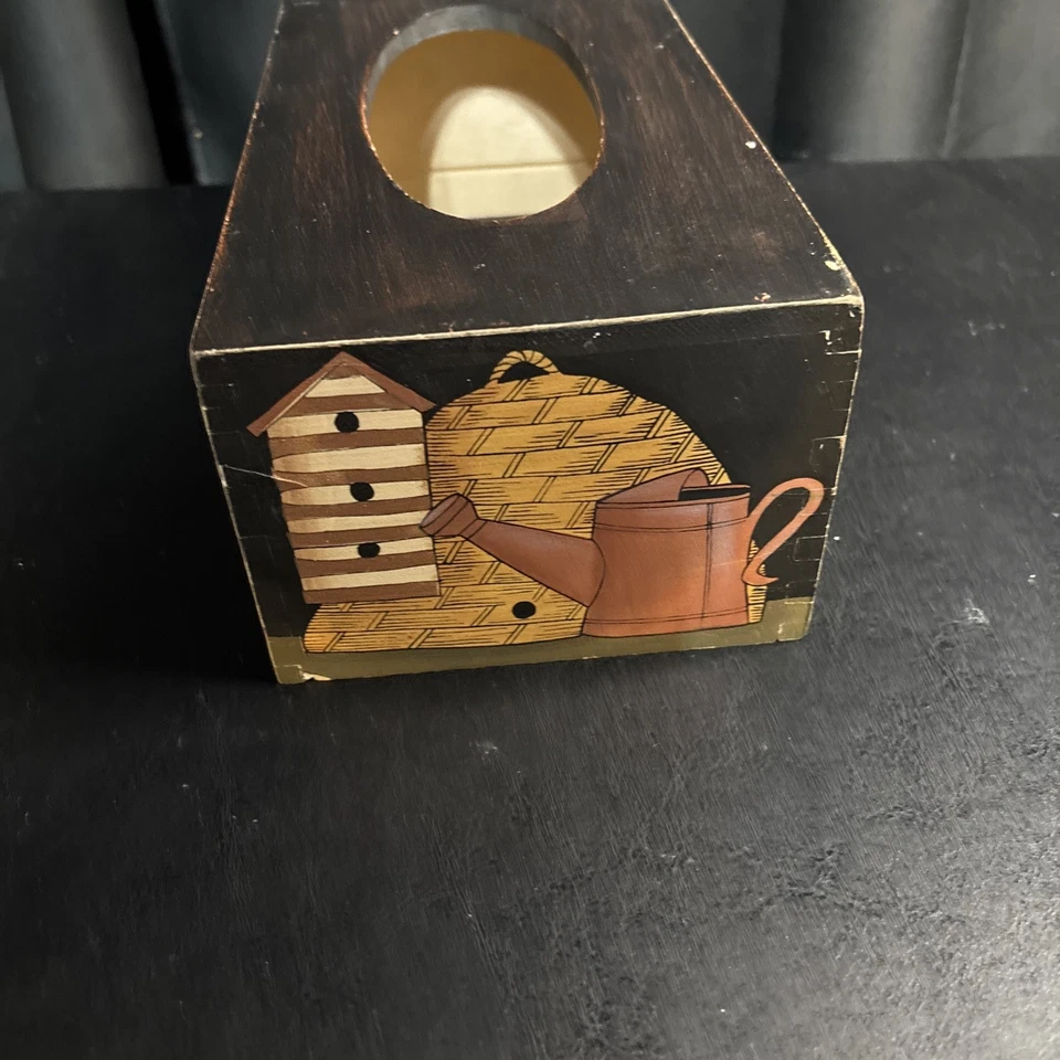 Caja de pañuelos de madera Primitives by Kathy todas las fiestas Foto 4 de 4