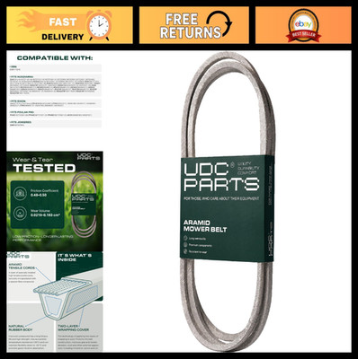 46-Inch Deck Belt Replacement for Zero-Turn Mowers - Aramid Cord, Fits Husqvarna