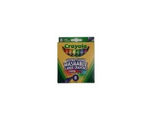 Crayola Washable Crayons, Large, 8 Colors/Box 52-3280 CRY523280