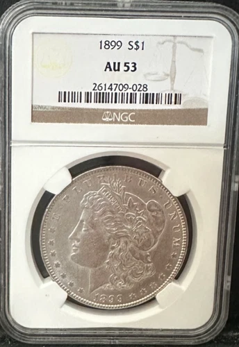 1899 Morgan Silver Dollar NGC AU 53 Key Date!