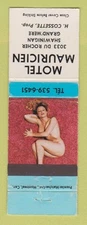Matchbook Cover - Motel Mauricien Shawinigan QC pinup WEAR