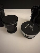 2 OPTEKA High Definition 52mm Camera Lens Set .43x Wide Angle 3.2x Telephoto