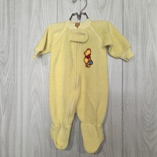 Walt Disney Winnie-the-Pooh Child Sleeper Jumpsuit Size Newborn Vintage Yellow