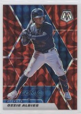 2021 Panini Mosaic Reactive Red Mosaic Prizm Ozzie Albies #64 9o3