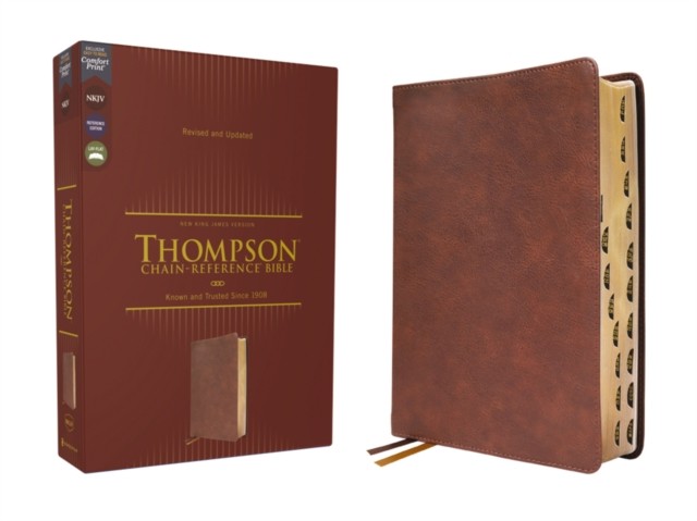 NKJV, Thompson Chain-Reference Bible, Leathersoft, Brown, Red Letter, Thumb Indexed, Comfort Print, Hardback, Dr. Frank Charles Thompson - Image 5