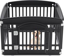 Plastic Dog Playpen, 4 Panel 24" Expandable  Durable Pet Fence for Small to ...