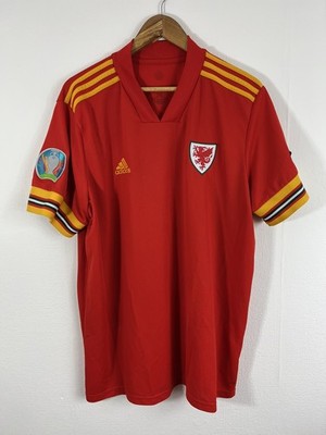 Adidas Wales Nationalmannschaft EM 2020 2XL Rot Home Shirt Trikot 