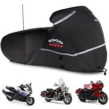 Motorcycle Cover 600D Waterproof for Touring Models Harley Side Box Black