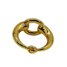 Hermes Scarf Ring Mo Horsebit Gold Used Accessories Jewelry