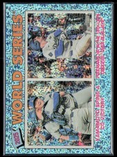 2026 Topps Heritage #311 World Series Highlights WSHL Lt. Blue Sparkle Ref.