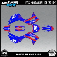 Graphics Kit for HONDA CRF110F CRF110 (2019-2024) Spear-Red-Shift