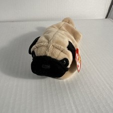 TY Beanie Baby - PUGSLY the Pug Dog 8 inch w/tag