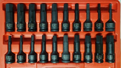 Sunex Tools 2637 20 Piece 1/2'' Drive Impact Hex Driver Master Set