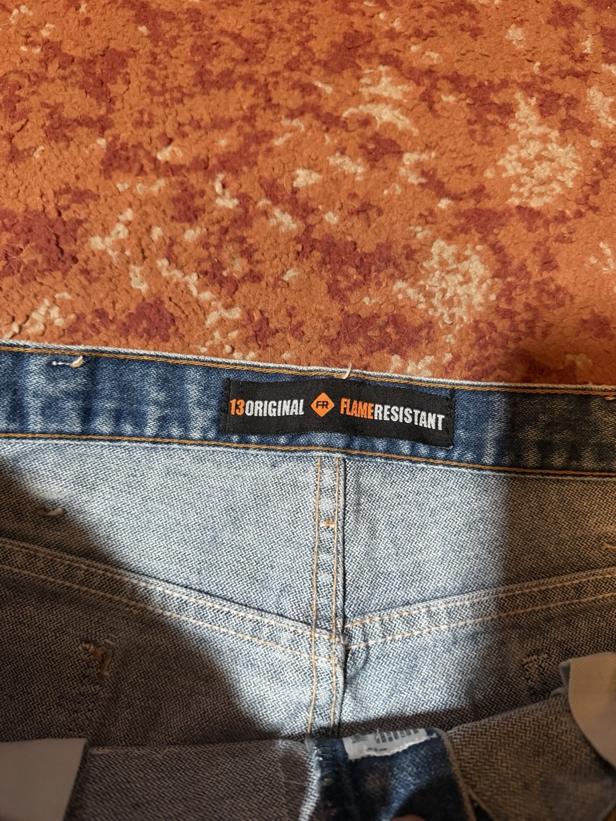 Patchwork Fire Resistant Wrangler Denims 36x32 - image 11