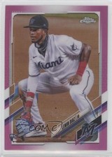 2021 Topps Chrome Pink Refractor Lewin Diaz #83 fm0