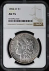 1894-O O Morgan Dollar S$1 NGC AU55