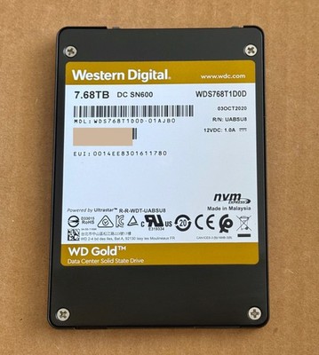 Western Digital 7.68TB WD Gold Enterprise Class NVMe SSD - WDS768T1D0D-01AJB0