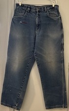 Vintage Fubu Jeans Men 38x32 Carpenter Blue Denim Hip Hop 90s Y2K Circa XCII