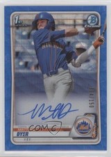 2020 Bowman Draft Chrome Picks Blue Wave Refractor 34/150 Matthew Dyer Auto fv8
