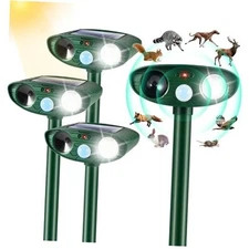 2025 Solar Ultrasonic Animal Repeller Outdoor Deer Repellent Devices Cat 