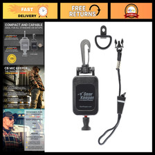Retractable CB Radio Microphone Holder with Heavy Duty Clip  Lanyard - USA Made