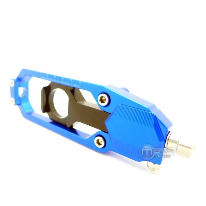 Tendeurs de chaine Kalyosa bleu en aluminium CNC pour R1 04-05