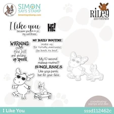 NEW - Stamptember 2021 - Riley and Company - I Like You Stamp and Die Set